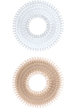 Load image into Gallery viewer, Mack Tuff Ribbed Cock Rings - Clear/Smoke - 2 Pack
