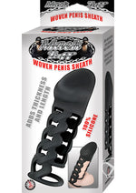 Load image into Gallery viewer, Mack Tuff Woven Penis Sheath Silicone Sleeve Cock Ring - Black
