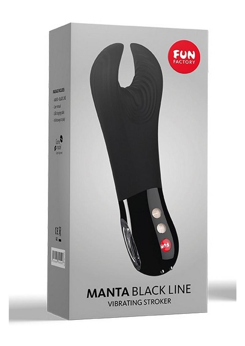 Manta Silicone Vibrating Sleeve - Black