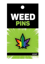 Load image into Gallery viewer, Marijuana Leaf Rainbow Enamel Pin - Multicolor