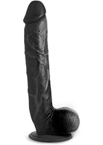 Load image into Gallery viewer, Master Cock Long Logan Dildo with Balls - Black - 10in
