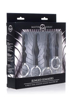 Load image into Gallery viewer, Master Series 4 Piece Anal Rimmer Ringed Silicone Kit - Black