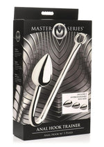 Load image into Gallery viewer, Master Series Anal Hook Trainer with 3 Plugs - Stainless - Silver/Steel