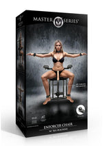 Load image into Gallery viewer, Master Series Bondage Chair with Sex Machine - Black
