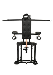 Master Series Bondage Chair with Sex Machine - Black