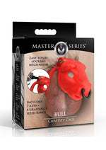 Load image into Gallery viewer, Master Series Bull Chastity Cage - Red