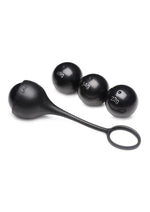 Load image into Gallery viewer, Master Series Cock Dangler Silicone Penis Strap with Weights - Black
