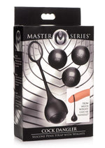 Load image into Gallery viewer, Master Series Cock Dangler Silicone Penis Strap with Weights - Black
