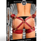 Master Series Crimson Captive Thigh, Wrist, Ankle Hog Tie Restraints - Metal/Red