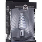 Master Series Dark Hive Metal and Silicone Anal Plug - Metal/Silver