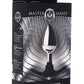 Master Series Dark Invader Metal and Silicone Anal Plug - Metal/Silver - Medium