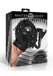 Master Series Degraded Sensory Deprivation Hood with Funnel - Black