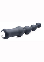 Load image into Gallery viewer, Master Series Deluxe Voodoo Beads 10x Silicone Rechargeable Vibrating Anal Beads - Black
