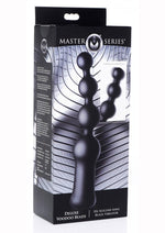 Load image into Gallery viewer, Master Series Deluxe Voodoo Beads 10x Silicone Rechargeable Vibrating Anal Beads - Black
