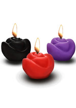 Load image into Gallery viewer, Master Series Fire Garden Rose Candle - Black/Purple/Red - 3 Per Set/Set