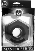 Load image into Gallery viewer, Master Series Hex Heavy Duty Cock Ring and Ball Stretcher - Black
