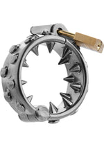 Load image into Gallery viewer, Master Series Impaler Locking CBT Ring with Spikes - Silver
