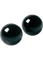 Load image into Gallery viewer, Master Series Jaded Glass Ben Wa Balls - Black/Green