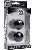 Load image into Gallery viewer, Master Series Jaded Glass Ben Wa Balls - Black/Green
