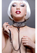 Load image into Gallery viewer, Master Series - Platinum Bound Chained Collar and Leash
