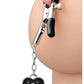 Master Series - Platinum Bound Charmed Heart Padlock Nipple Clamps