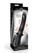 Load image into Gallery viewer, Master Series Power Thrust Rechargeable Thrusting Silicone Vibrator - Black
