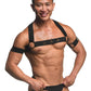 Ms Rave Chest Harness S/M Blk/Gld