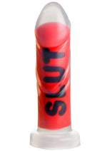 Load image into Gallery viewer, Master Series Slut Silicone Dildo - Black/Clear/Red