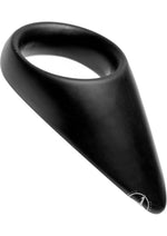 Load image into Gallery viewer, Master Series Taint Teaser Silicone Cock Ring and Taint Stimulator - Black - 1.75in

