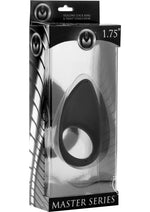 Load image into Gallery viewer, Master Series Taint Teaser Silicone Cock Ring and Taint Stimulator - Black - 1.75in
