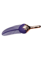 Load image into Gallery viewer, Master Series The Tickler Vibrating Rechargeable Silicone Feather Tickler - Purple/Rose Gold