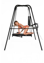 Load image into Gallery viewer, Master Series Throne Deluxe Adjustable Sling with Rechargeable Sex Machine