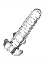 Load image into Gallery viewer, Master Series Tight Hole Ribbed Penis Sheath - Clear
