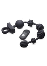 Load image into Gallery viewer, Master Series Vibrating Silicone Anal Beads with Remote Control - Black
