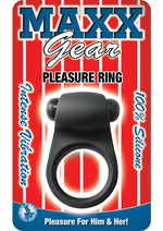 Load image into Gallery viewer, Maxx Gear Pleasure Ring Silicone Vibrating Cock Ring - Black
