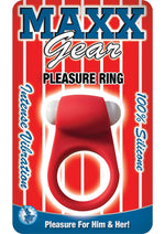 Load image into Gallery viewer, Maxx Gear Pleasure Ring Silicone Vibrating Cock Ring - Red
