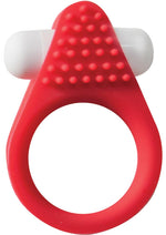 Load image into Gallery viewer, Maxx Gear Stimulation Ring Silicone Vibrating Cock Ring - Red
