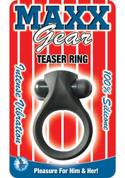 Maxx Gear Teaser Ring Silicone Vibrating Cock Ring - Black