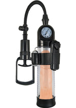 Load image into Gallery viewer, Maxx Gear Vibrating Vacuum Gauge Penis Pump - Clear
