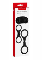 Load image into Gallery viewer, ME YOU US Bound to Please Blindfold, Silicone Wrist and Ankle Cuffs - Black