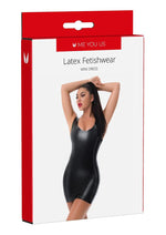 Load image into Gallery viewer, ME YOU US Latex Mini Dress - Black - Large
