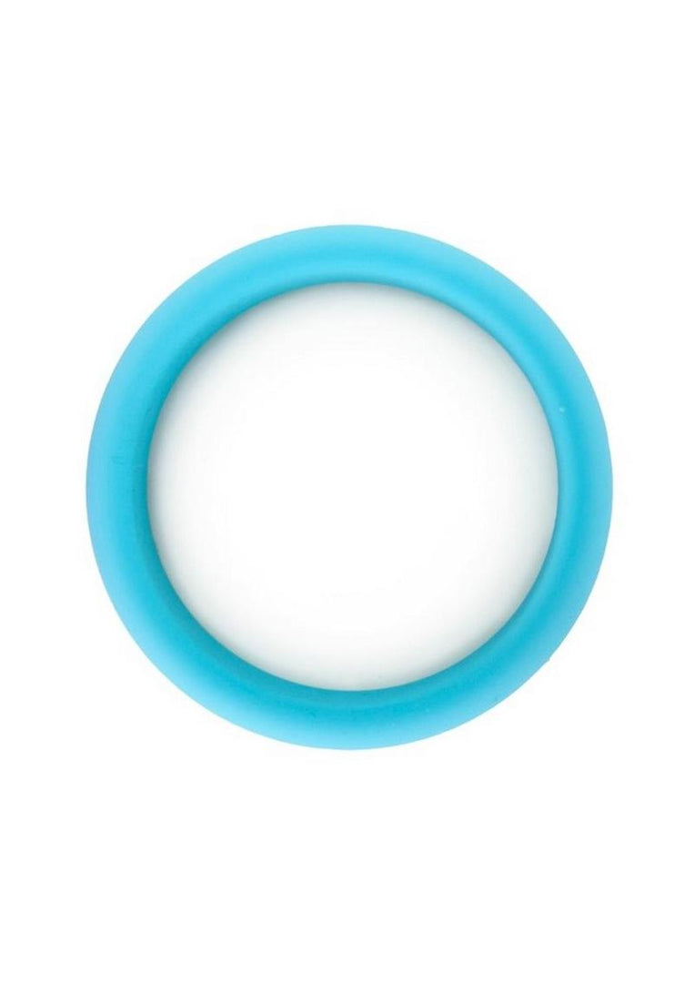 ME YOU US Silicone 55mm Cock Ring - Aqua/Blue