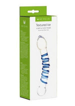 Load image into Gallery viewer, ME YOU US Textured Ice G-Spot and P-Spot Teaser Glass Dildo - Blue/Clear
