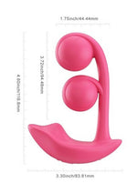 Load image into Gallery viewer, Melody Pressure Sensing App-Controlled Rechargeable Silicone Twin Balls Clit and G-Spot Vibrator