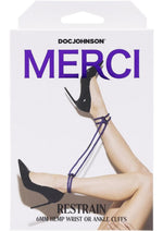 Load image into Gallery viewer, Merci Restrain 6mm Hemp Wrist Or Ankle Cuffs - Purple