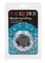 Load image into Gallery viewer, Metallic Bead Ring Silicone Cock Ring - Clear
