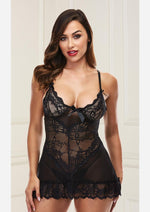 Load image into Gallery viewer, Mini Lace Chemise - Black - Medium/Small
