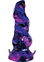 Load image into Gallery viewer, Monster Romance Horny Halfling Rechargeable Silicone Dong - Multicolor/Purple