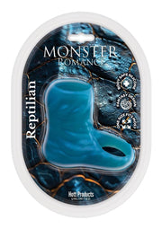 Monster Romance Riptilian Silicone Cock Sleeve - Blue