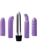 Load image into Gallery viewer, Multi Sleeve Vibrator - Purple - 4 Piece Kit
